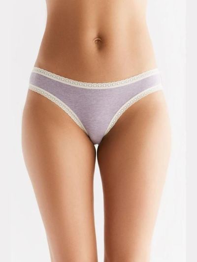 Ligne "CHLOE" slip 95 % de coton bio, lila chiné, KBA