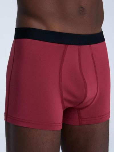 Boxer court en 95 % de coton bio, Rouge, KBA