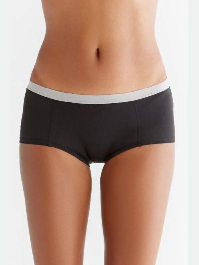 Shorty 95 % de coton bio, noir, KBA