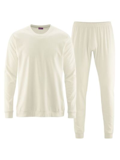 Pyjama 100% coton bio GOTS, Homme, Naturel