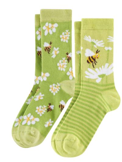 Lot de 2 paires enfant abeilles, GOTS