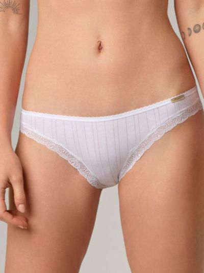 Slip "DENTELLE" en 92% de coton bio, blanc, Fairtrade, GOTS