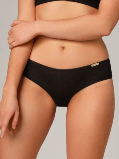 Slip "UNIE" en 92% de coton bio, noir, Fairtrade, GOTS