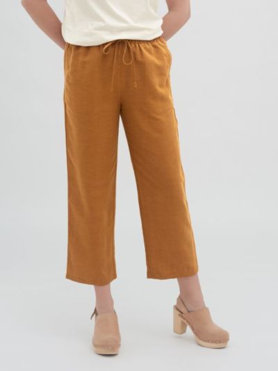 Pantalon large, Marron, ODINE, VEGAN