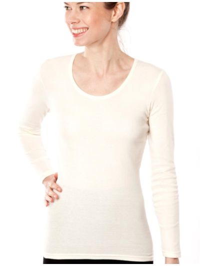 Ligne "CLASSIC" tricot de peau 100% coton bio, femme, naturel  