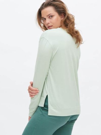 Haut de pyjama 100% coton bio  (140 g/m2), Misty Green, GOTS et VEGAN