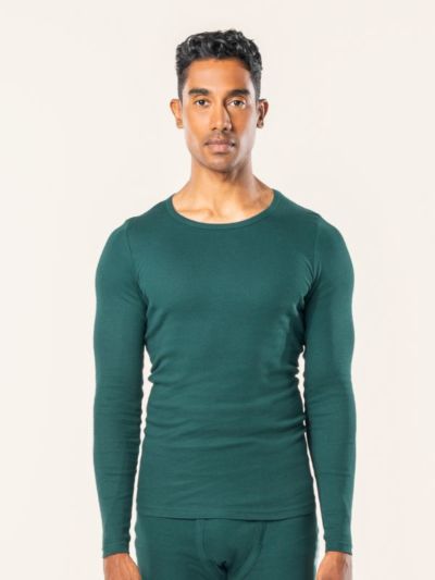 Tricot de peau "JOHAN" 100% coton bio, vert, GOTS et VEGAN