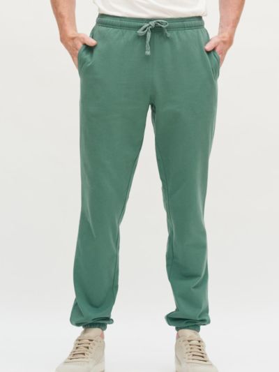 Pantalon sport 100% coton bio (300 g/m2) homme, Vert, GOTS et VEGAN