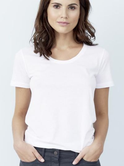 T-shirt en 100% coton biologique, blanc, GOTS