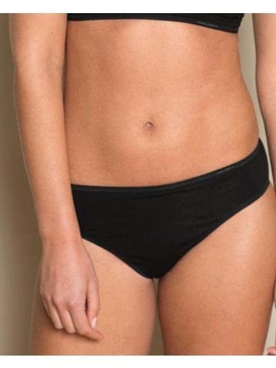 Ligne "BASIC" Slip 95% coton bio, 5% élasthane, Noir, GOTS