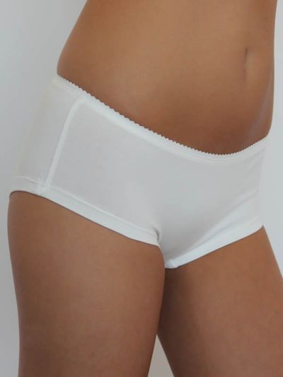 Ligne "LEELA" shorty coton bio,  ivoire