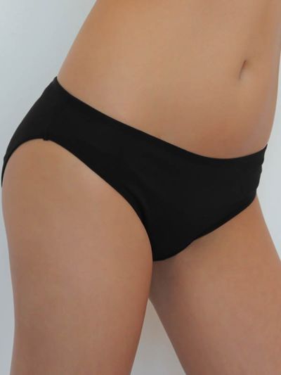 Ligne "LEELA" slip coton bio noir