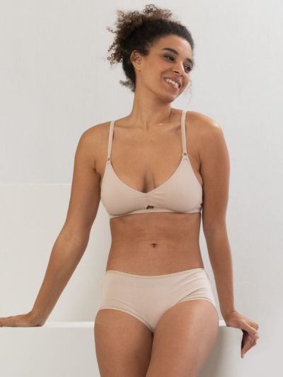 Ligne "BASIC" Culotte-shorty 95% coton bio, 5% élasthane, Peau, GOTS