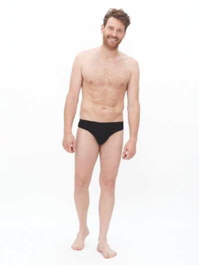 Slip 100% coton bio GOTS,  noir