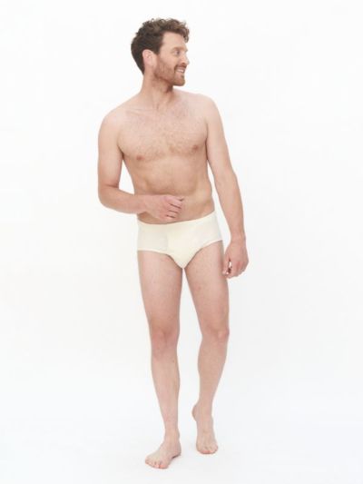 Slip 100% coton bio avec ouverture, homme, naturel