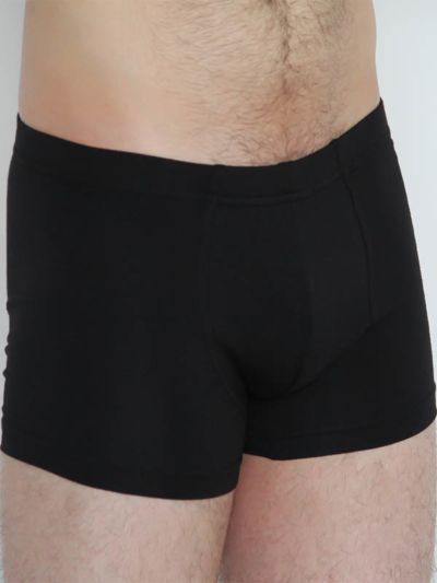 Boxer court coton bio homme  ALBERO NATUR, noir