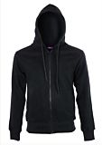 Veste à capuche coton bio Homme Noir