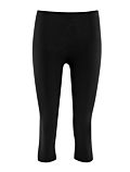 Legging coton bio 3/4 femme Noir GOTS